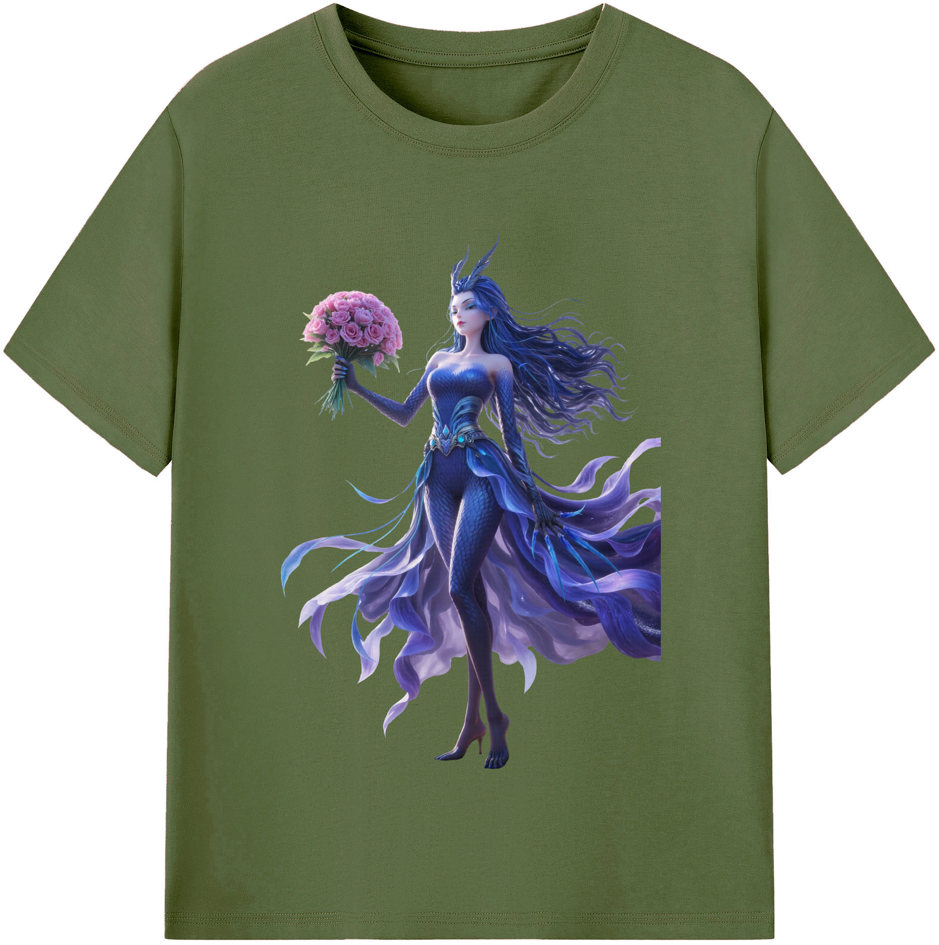 （画像用） Ne Zha 2 ナタ 魔童の大暴れ 綿100％半袖Tシャツ（フロントプリント）